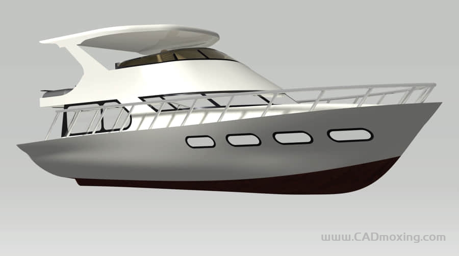 小型私人游艇快艇设计模型