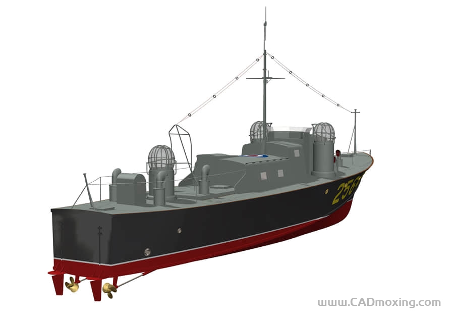 CAD模型网英国皇家空军-Vosper-73FT-高速发射艇三维模型