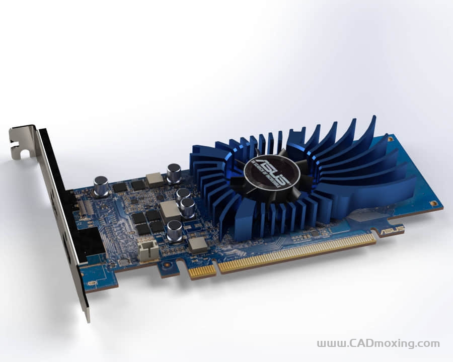 CAD模型网英伟达 Geforce GT-1030 显卡三维模型 CAD模型网英伟达 Geforce GT-1030 显卡三维模型