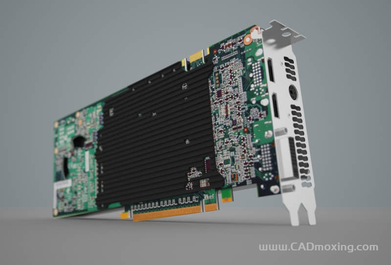 CAD模型网英伟达丽台Quadro-6000 专业图形显卡三维模型 CAD模型网英伟达丽台Quadro-6000 专业图形显卡三维模型