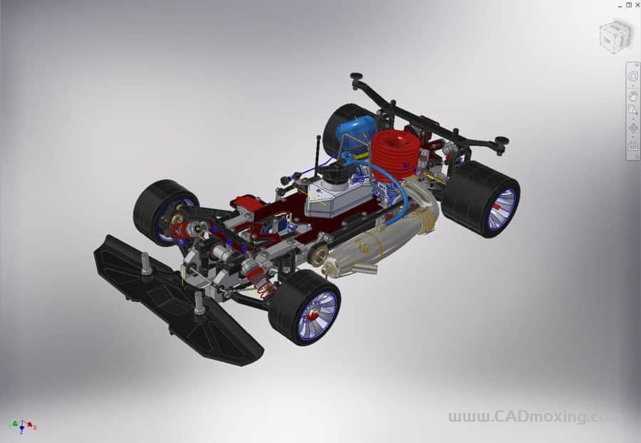 CAD模型网油动遥控赛车设计模型三维模型