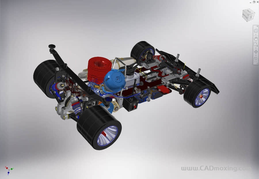 CAD模型网油动遥控赛车设计模型三维模型 CAD模型网油动遥控赛车设计模型三维模型