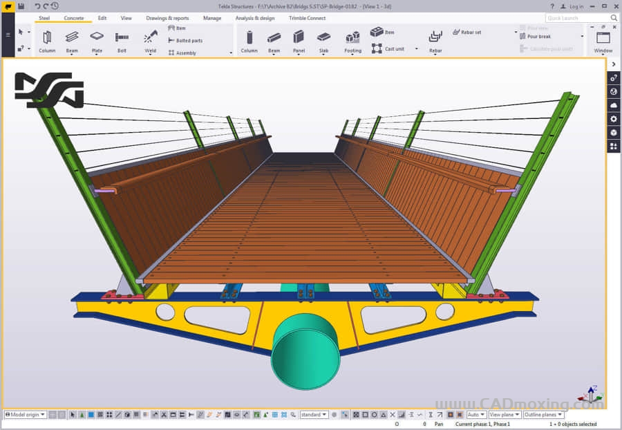 CAD模型网圆管钢结构高架人行天桥三维模型 CAD模型网圆管钢结构高架人行天桥三维模型