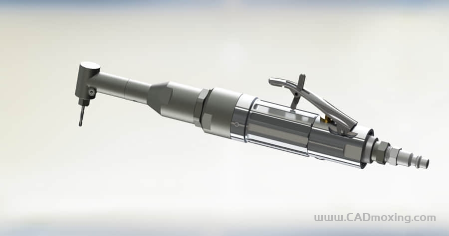 CAD模型网直角气动钻机打磨机模型三维模型