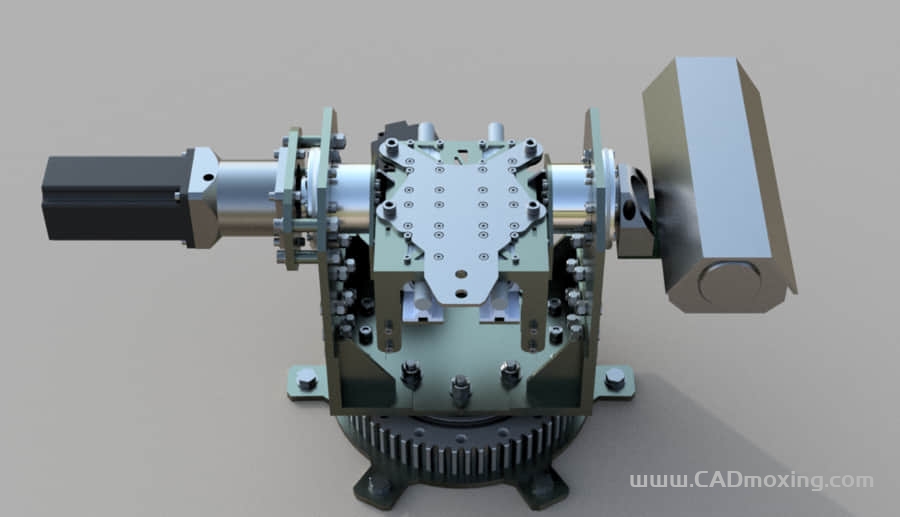 CAD模型网自动跟踪控制系统机械机构三维模型