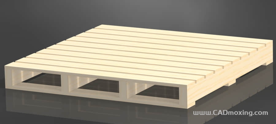 CAD模型网1200×1200 栈板三维模型 CAD模型网1200×1200 栈板三维模型