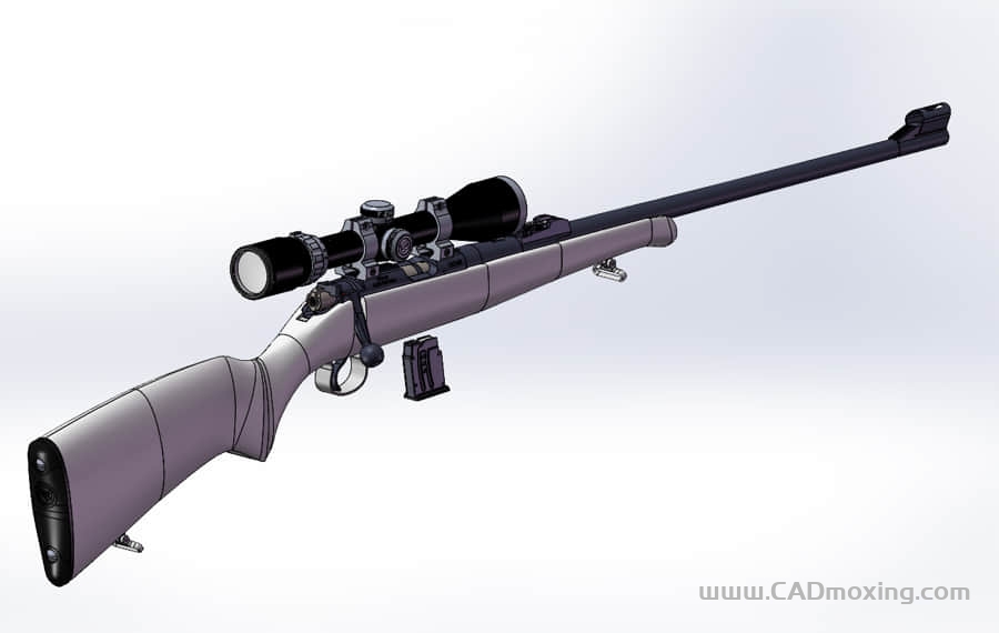 CAD模型网CZ-452 狙击步枪结构模型三维模型 CAD模型网CZ-452 狙击步枪结构模型三维模型