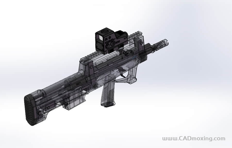 CAD模型网XRO-77突击步枪结构模型三维模型