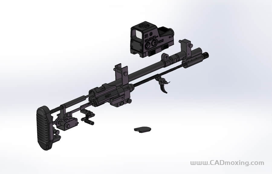 CAD模型网XRO-77突击步枪结构模型三维模型 CAD模型网XRO-77突击步枪结构模型三维模型