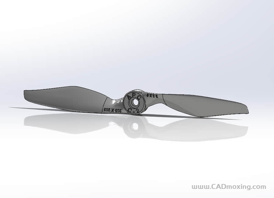 CAD模型网APC固定翼飞机螺旋桨叶三维模型 CAD模型网APC固定翼飞机螺旋桨叶三维模型