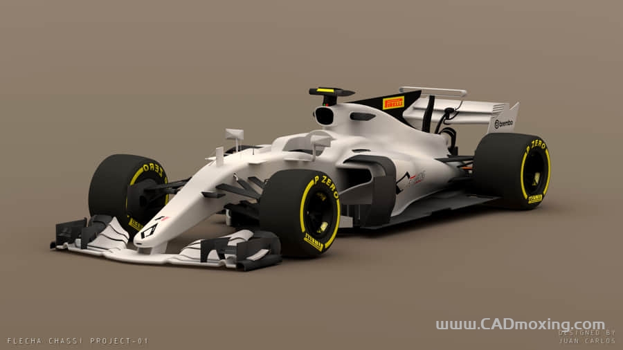 CAD模型网F1 2017 Flecha 方程式F1赛车三维模型三维模型