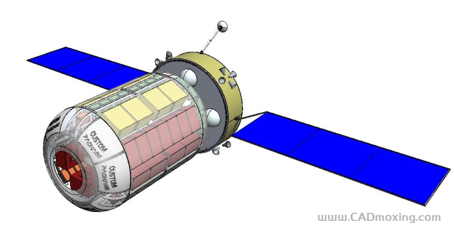 CAD模型网NASA运载火箭货源飞船空间站对接舱转运设计方案三维模型