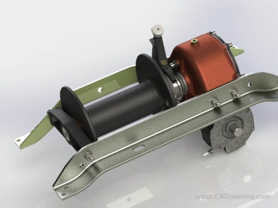 CAD模型网车载小型绞车卷扬机三维模型