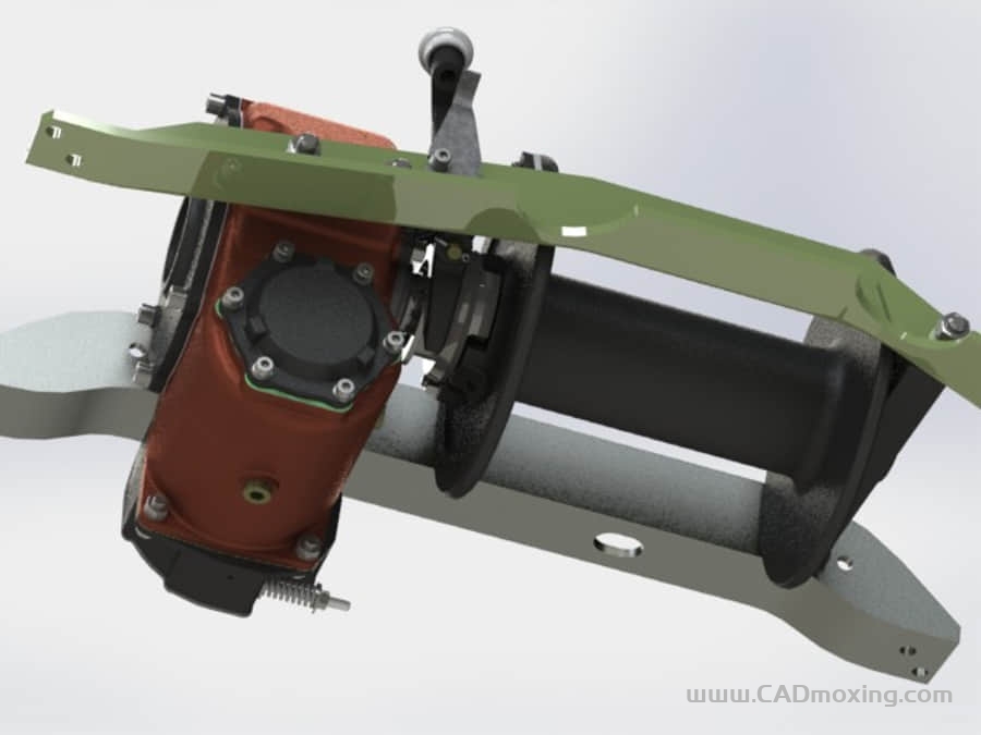 CAD模型网车载小型绞车卷扬机三维模型 CAD模型网车载小型绞车卷扬机三维模型