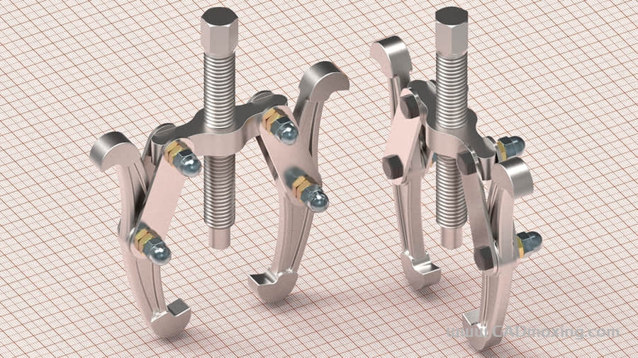 CAD模型网轴承二爪通用拉拔器工具三维模型 CAD模型网轴承二爪通用拉拔器工具三维模型