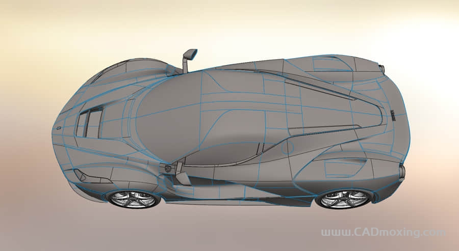 CAD模型网SOLIDWORKS法拉利跑车外形曲面建模(带设计树)三维模型 CAD模型网SOLIDWORKS法拉利跑车外形曲面建模(带设计树)三维模型