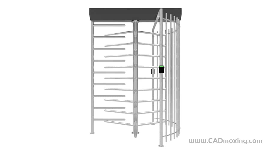CAD模型网风车式安检单向通道过道栅栏门三维模型 CAD模型网风车式安检单向通道过道栅栏门三维模型