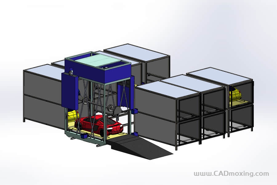 CAD模型网钢结构立体停车场三维模型 CAD模型网钢结构立体停车场三维模型