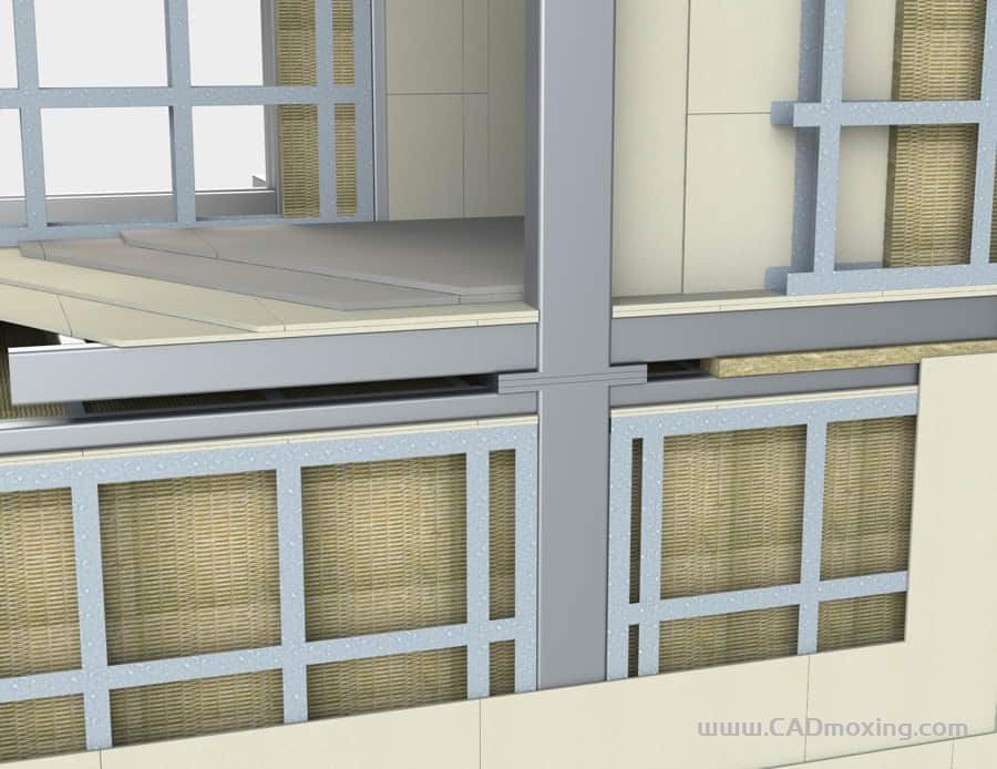 CAD模型网轻钢结构模块化房屋三维模型