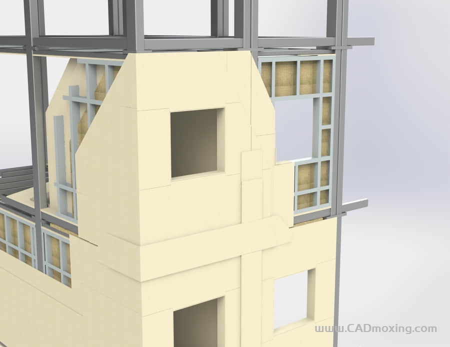 CAD模型网轻钢结构模块化房屋三维模型 CAD模型网轻钢结构模块化房屋三维模型