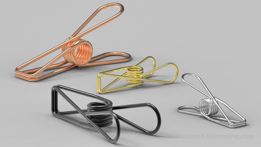 CAD模型网回形针夹三维模型 CAD模型网回形针夹三维模型