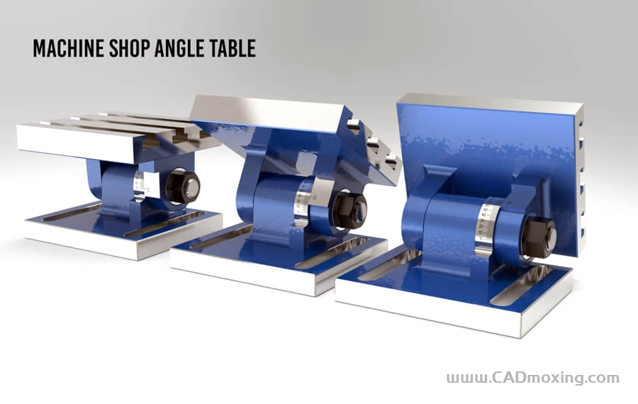 CAD模型网机加工可调角度工作台三维模型 CAD模型网机加工可调角度工作台三维模型