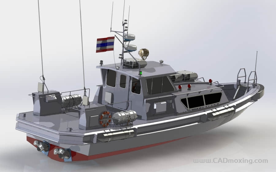 CAD模型网近海高速巡逻快艇三维模型