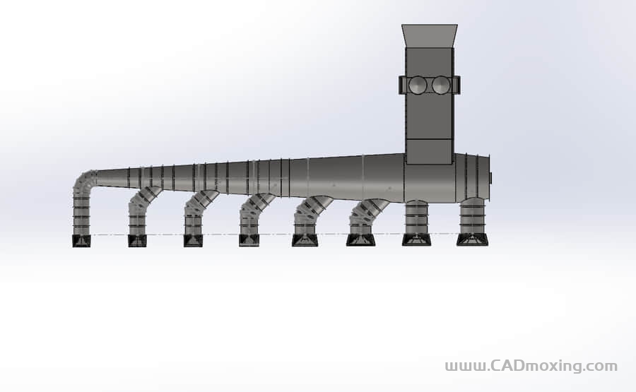 CAD模型网气体通风管道设计三维模型 CAD模型网气体通风管道设计三维模型