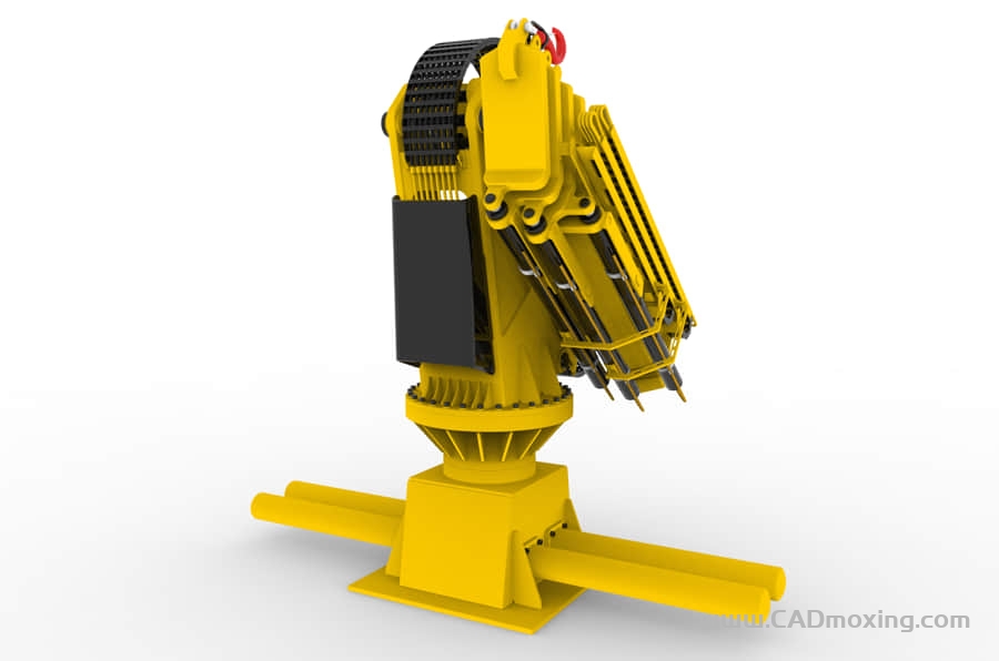 CAD模型网三折叠臂起重机三维模型
