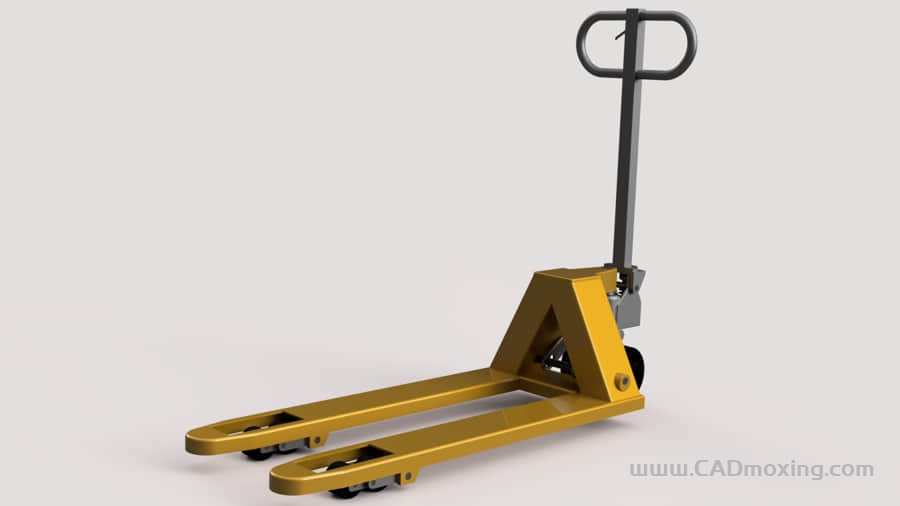 手动卡板叉车模型