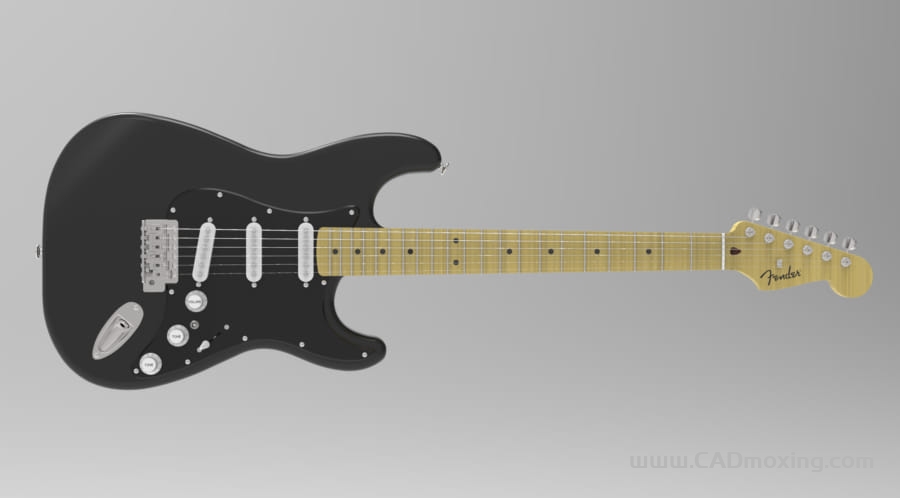 CAD模型网2016 Fender 乐器电吉他三维模型