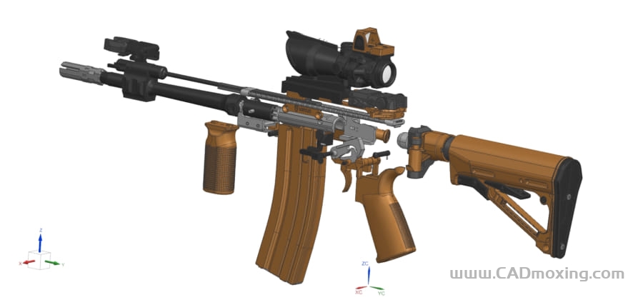 CAD模型网SIG MCX Virtus多用途突击步枪模型三维模型