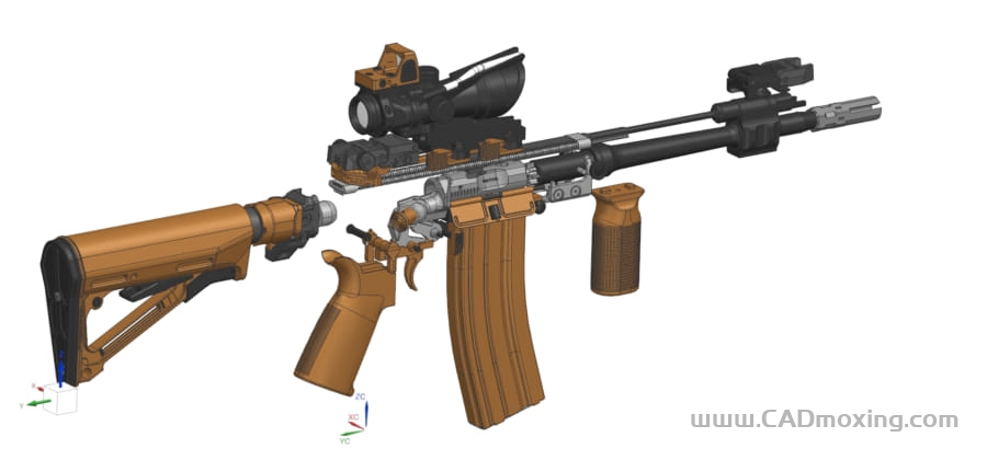 CAD模型网SIG MCX Virtus多用途突击步枪模型三维模型