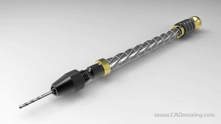 CAD模型网螺杆式手捻钻三维模型 CAD模型网螺杆式手捻钻三维模型