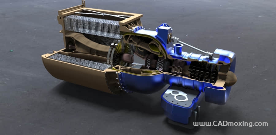 坦克发动机霍尼韦尔 AGT1500 模型