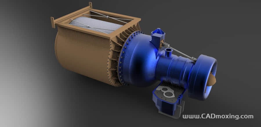 CAD模型网坦克发动机霍尼韦尔 AGT1500 模型三维模型