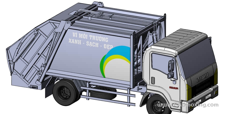 CAD模型网五十铃生活垃圾运输车一比一模型三维模型 CAD模型网五十铃生活垃圾运输车一比一模型三维模型