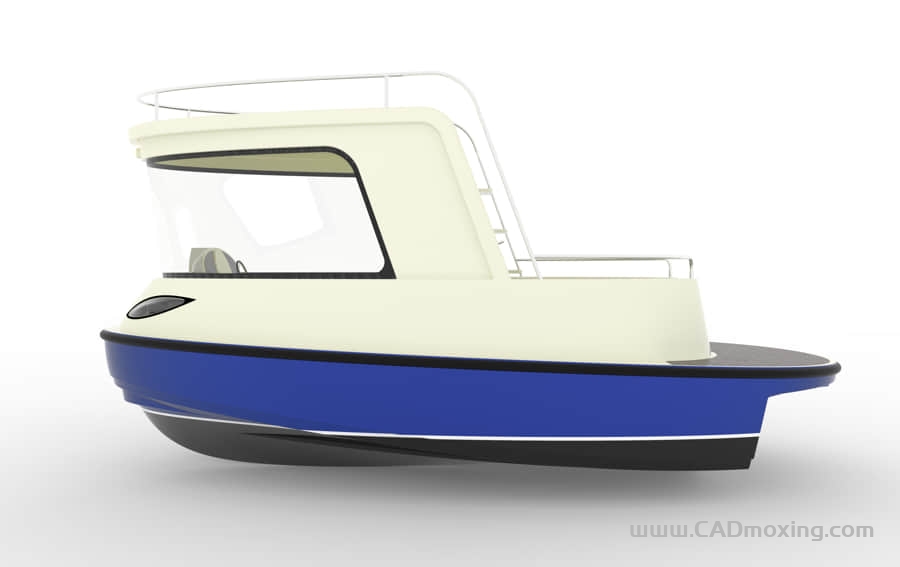 CAD模型网一艘小型游艇三维模型 CAD模型网一艘小型游艇三维模型
