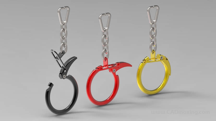 CAD模型网一个快速钥匙挂钩卸扣三维模型 CAD模型网一个快速钥匙挂钩卸扣三维模型