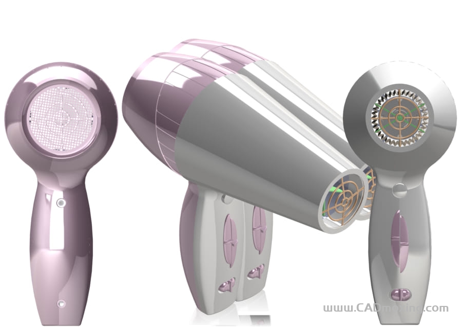 CAD模型网电吹风产品设计模型三维模型 CAD模型网电吹风产品设计模型三维模型