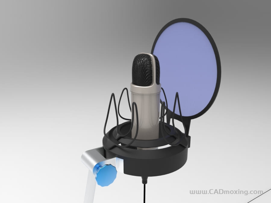 CAD模型网电容咪头麦克风三维模型 CAD模型网电容咪头麦克风三维模型