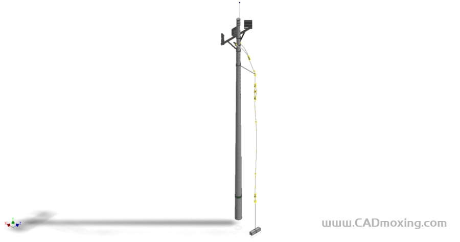 CAD模型网高架水泥电线杆三维模型 CAD模型网高架水泥电线杆三维模型