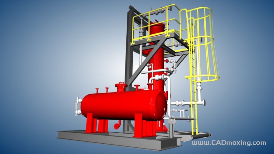 CAD模型网过滤冷凝罐冷凝器三维模型