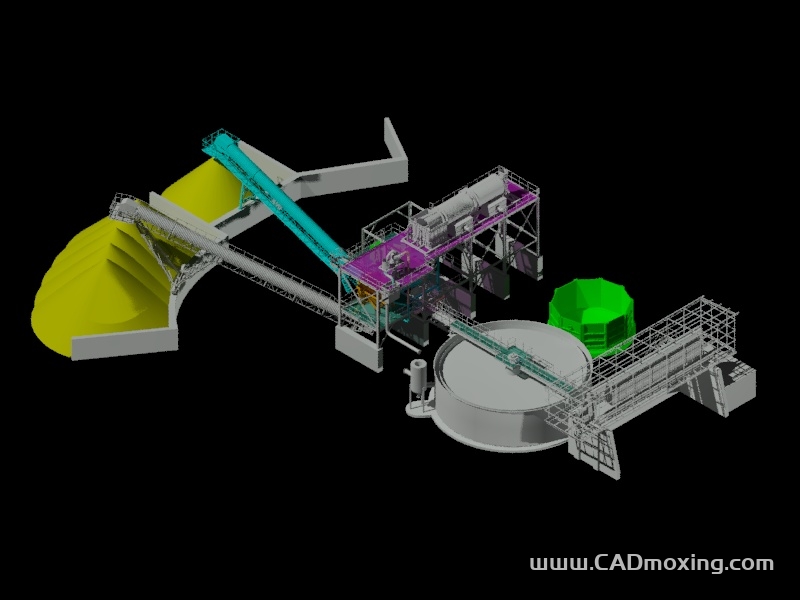 CAD模型网混弄土混料河沙砾石料分选设备三维模型 CAD模型网混弄土混料河沙砾石料分选设备三维模型