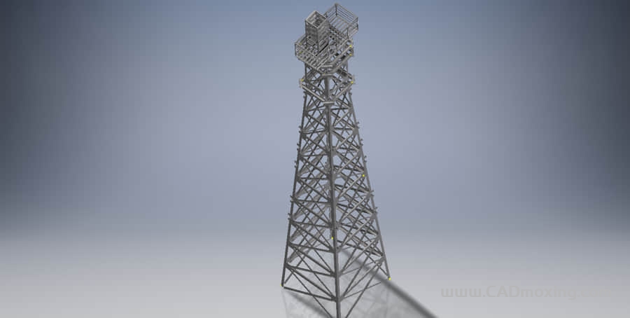 CAD模型网钢结构信号塔三维模型 CAD模型网钢结构信号塔三维模型