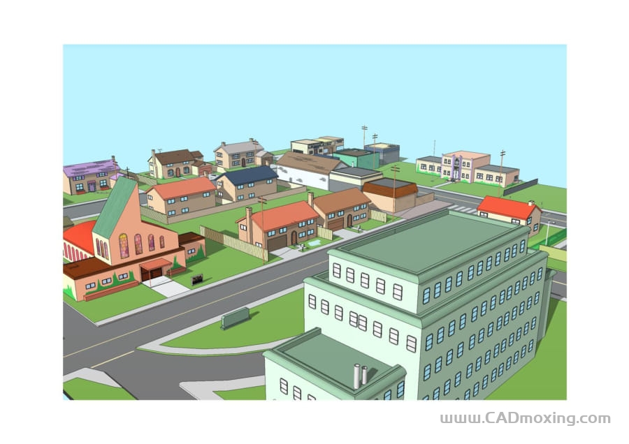 CAD模型网沙盘城市模型三维模型 CAD模型网沙盘城市模型三维模型