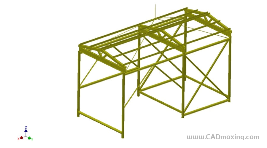 CAD模型网小型钢结构仓库房屋三维模型 CAD模型网小型钢结构仓库房屋三维模型