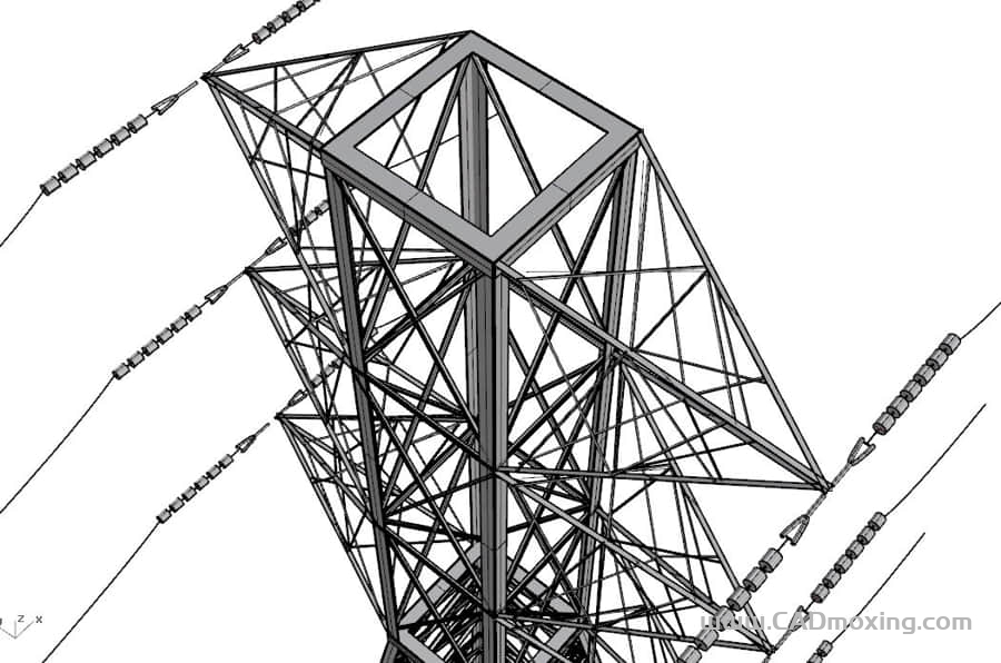 45米6线超高压输电钢结构高架铁塔