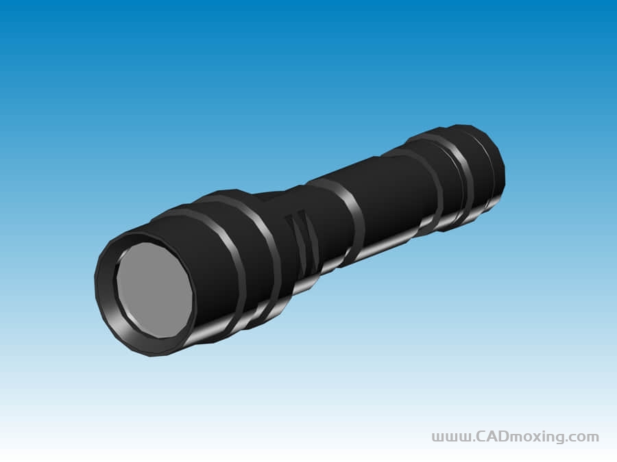 CAD模型网18650LED强光手电三维模型