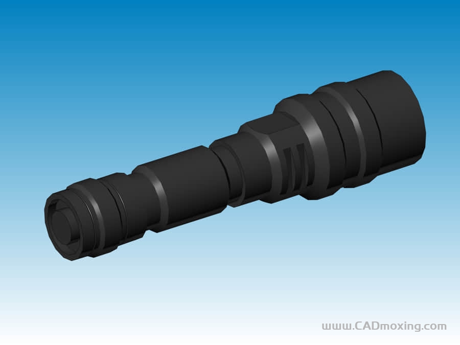 CAD模型网18650LED强光手电三维模型 CAD模型网18650LED强光手电三维模型